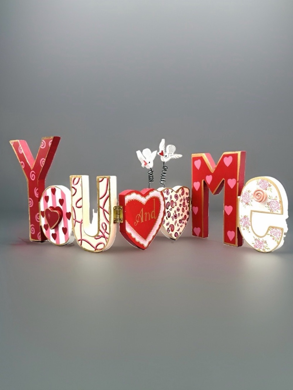 Wood “You and Me” Stand Up Display